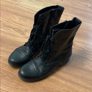 Steve Madden black combat boots